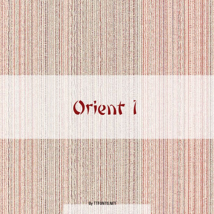 Orient 1 example